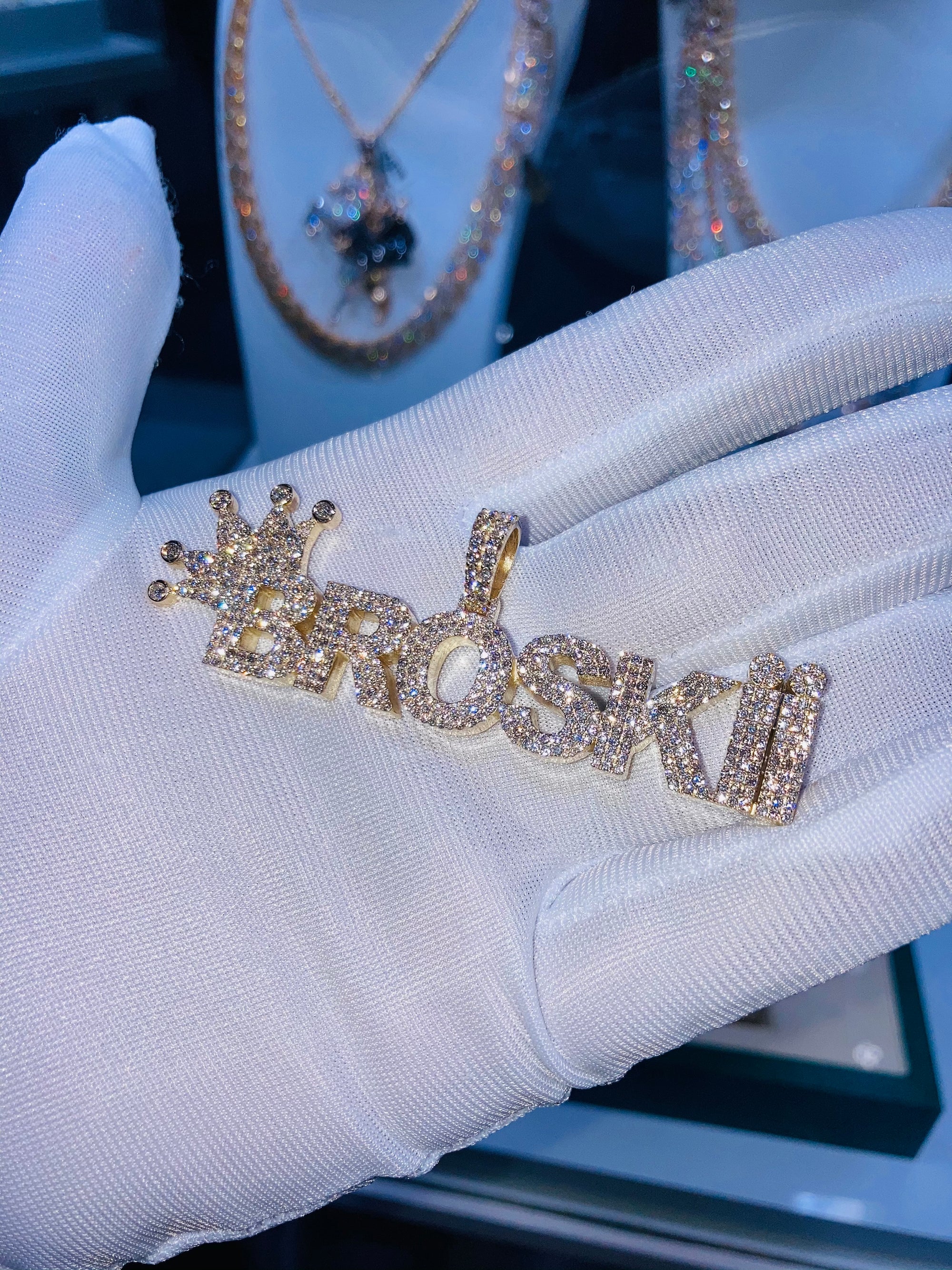 Custom Name "BROSKII" Pendant