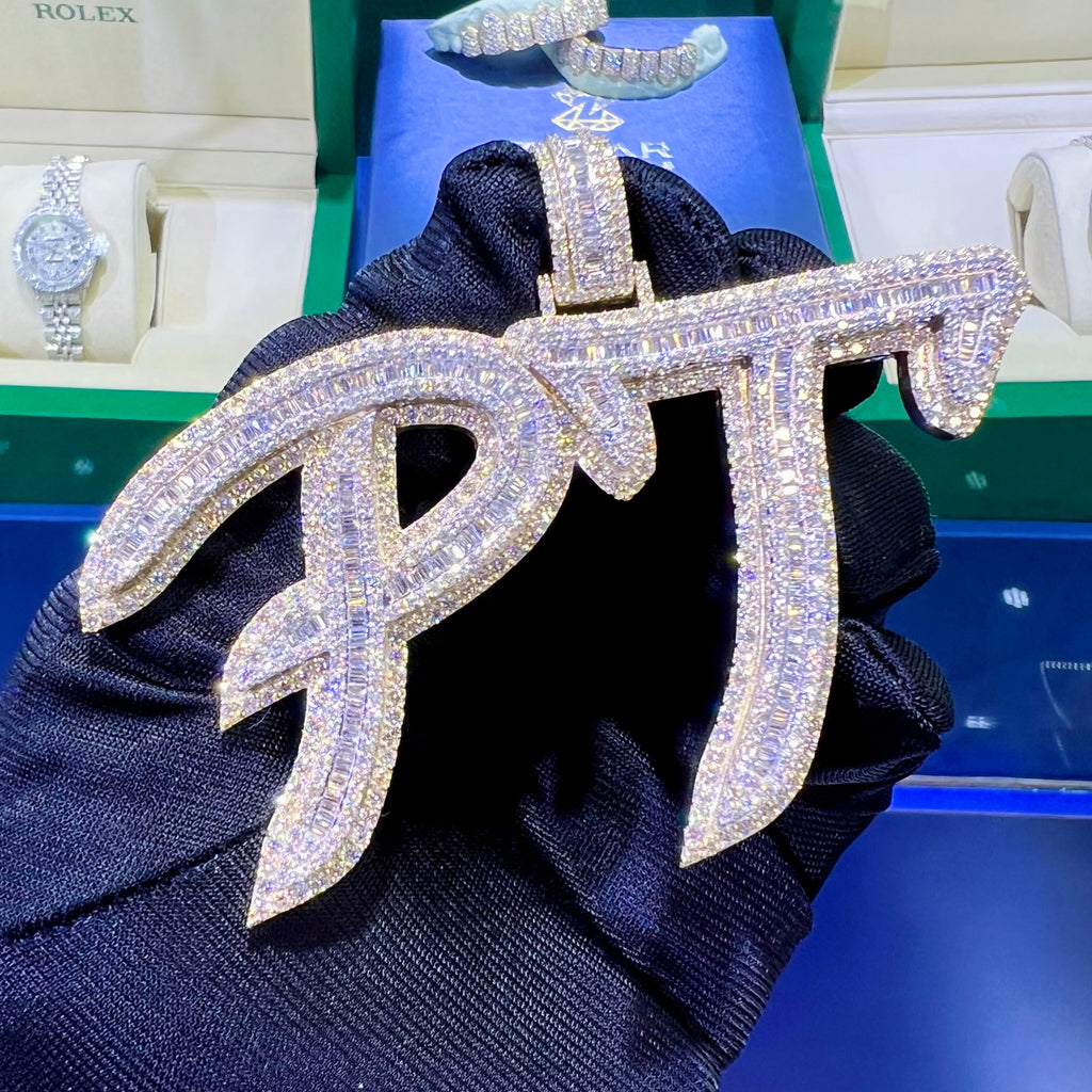 Custom Initial “PT” Pendant